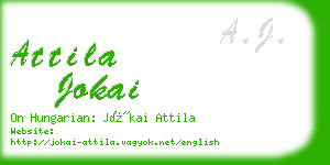 attila jokai business card